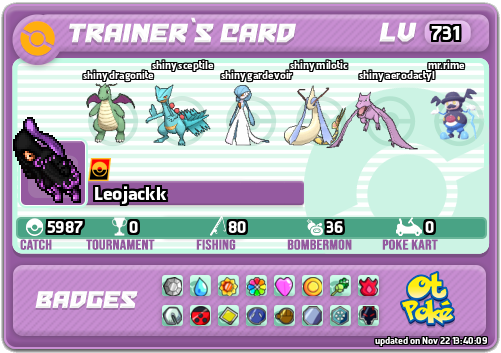 Leojackk Card otPokemon.com