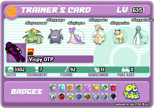 [Tutor] Vispy OTP Card otPokemon.com