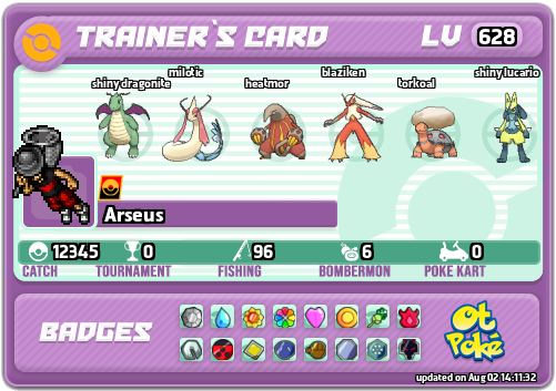 Arseus Card otPokemon.com
