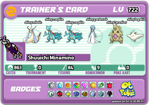 Shuuichi Minamino Card otPokemon.com