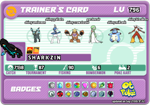 S H A R K Z I N Card otPokemon.com