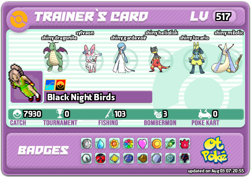 Black Night Birds Card otPokemon.com
