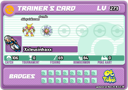 Xxleusinhaxx Card otPokemon.com