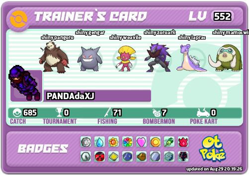 PANDAdaXJ Card otPokemon.com