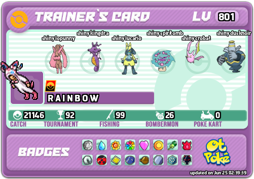 R A I N B O W Card otPokemon.com