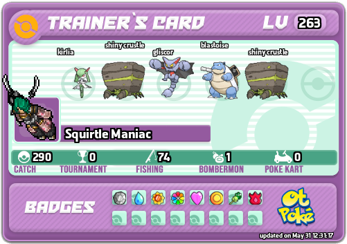 Squirtle Maniac Card otPokemon.com