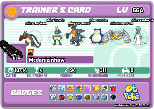 Mcdanizinhaw Card otPokemon.com