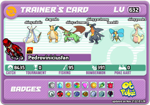 Pedroviniciusfan Card otPokemon.com