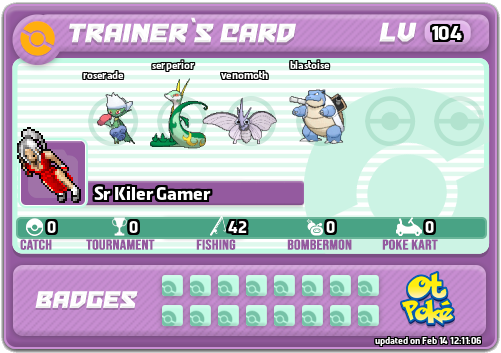 Sr Kiler Gamer Card otPokemon.com