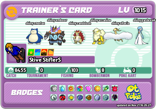 Stive StiflerS Card otPokemon.com