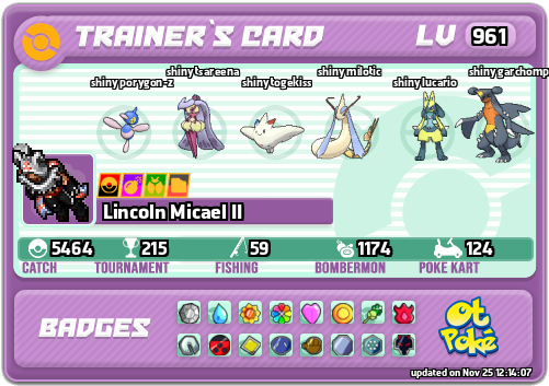 Lincoln Micael II Card otPokemon.com