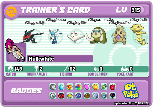 Hulkwhite Card otPokemon.com