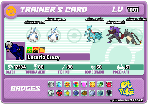 Lucario Crazy Card otPokemon.com