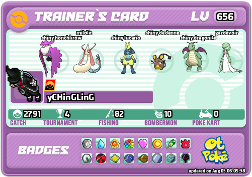 yCHinGLinG Card otPokemon.com