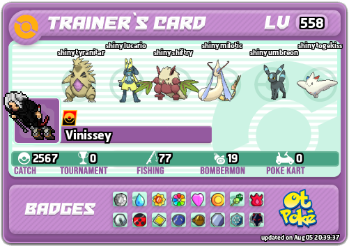 Vinissey Card otPokemon.com