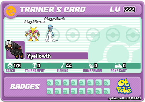 Yyellowth Card otPokemon.com