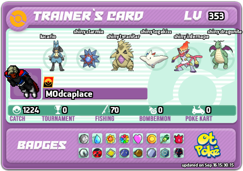 MOdcaplace Card otPokemon.com
