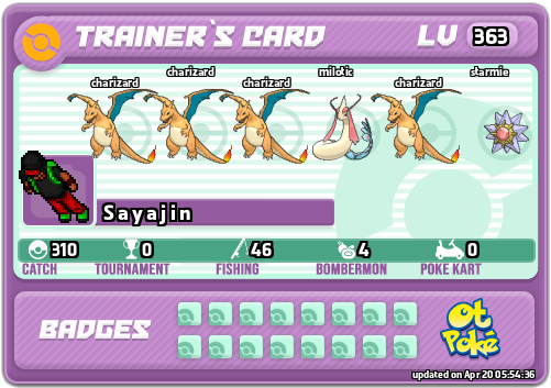 S a y a j i n Card otPokemon.com