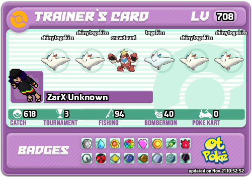 ZarX Unknown Card otPokemon.com