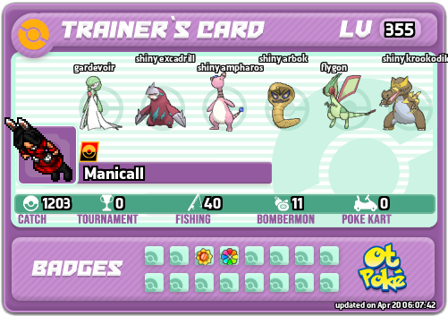 Manicall Card otPokemon.com