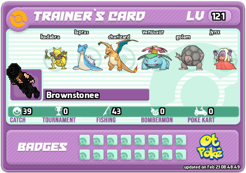 Brownstonee Card otPokemon.com