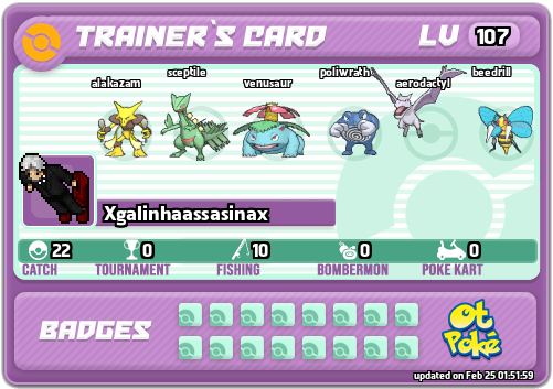 Xgalinhaassasinax Card otPokemon.com