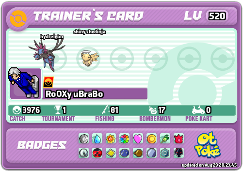 RoOXy uBraBo Card otPokemon.com