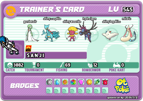 S A N J I Card otPokemon.com