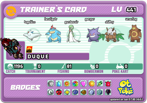 D U Q U E Card otPokemon.com