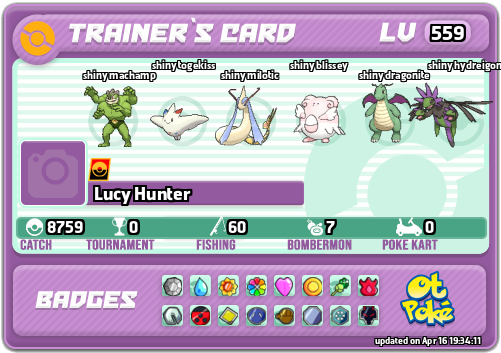 Lucy Hunter Card otPokemon.com