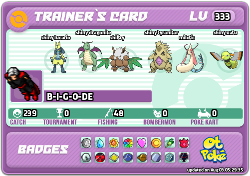 B-I-G-O-DE Card otPokemon.com