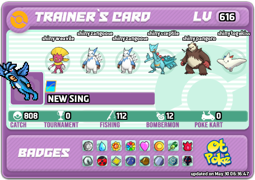 NEW SING Card otPokemon.com