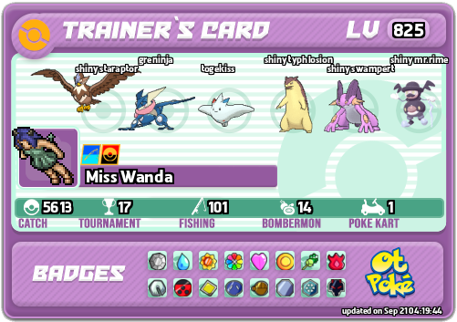 Miss Wanda Card otPokemon.com