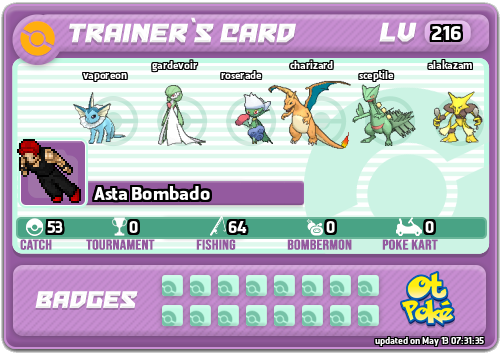 Asta Bombado Card otPokemon.com