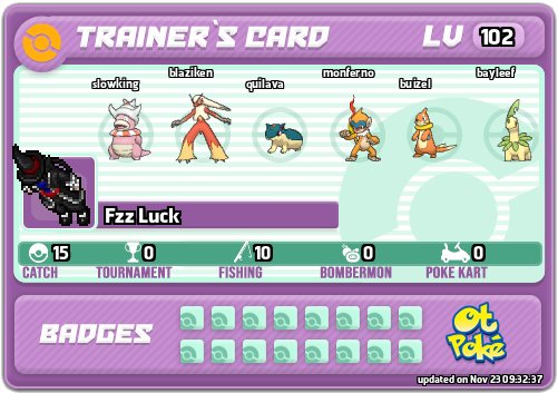 Fzz Luck Card otPokemon.com