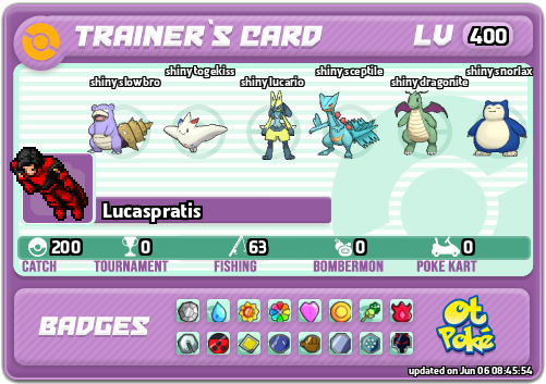 Lucaspratis Card otPokemon.com