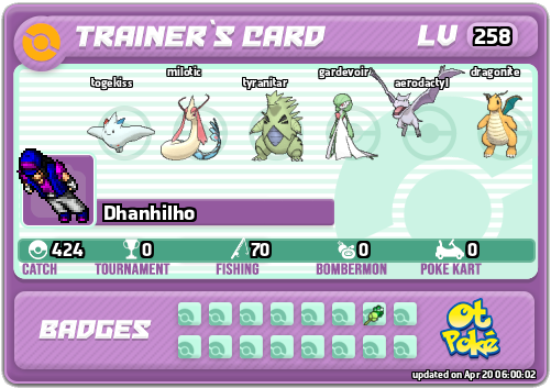 Dhanhilho Card otPokemon.com