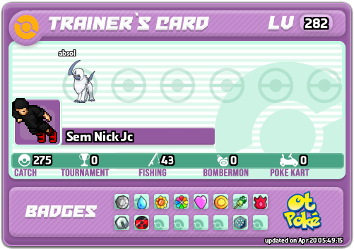 Sem Nick Jc Card otPokemon.com