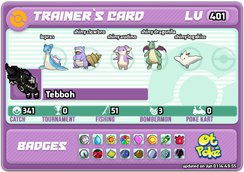 Tebboh Card otPokemon.com