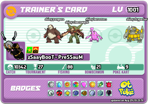 zSaayBooT - PreSSauM Card otPokemon.com