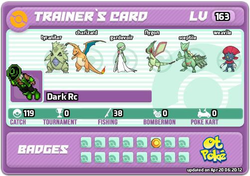 Dark Rc Card otPokemon.com