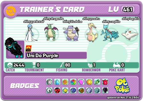 Uni Do Purple Card otPokemon.com