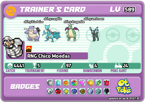 RNG Chico Moedas Card otPokemon.com