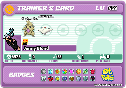 Jenny Blond Card otPokemon.com