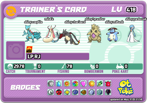 LP RJ Card otPokemon.com