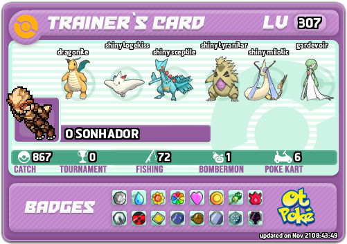 O SONHADOR Card otPokemon.com