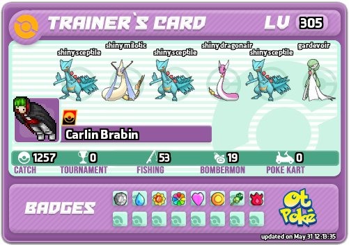 Carlin Brabin Card otPokemon.com