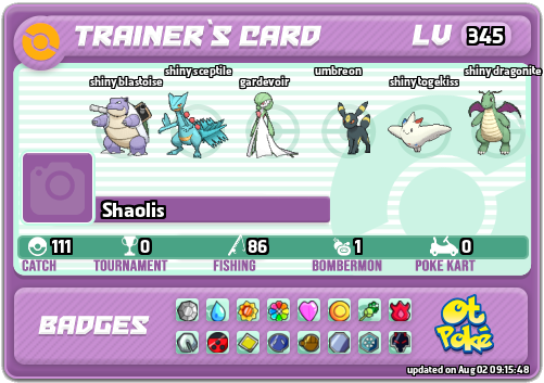 Shaolis Card otPokemon.com