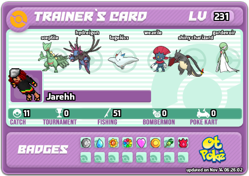 Jarehh Card otPokemon.com