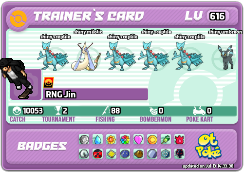 RNG Jin Card otPokemon.com